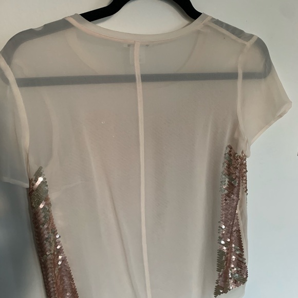 Club Monaco Semi Sheer & Sequin Blouse - Picture 2 of 3